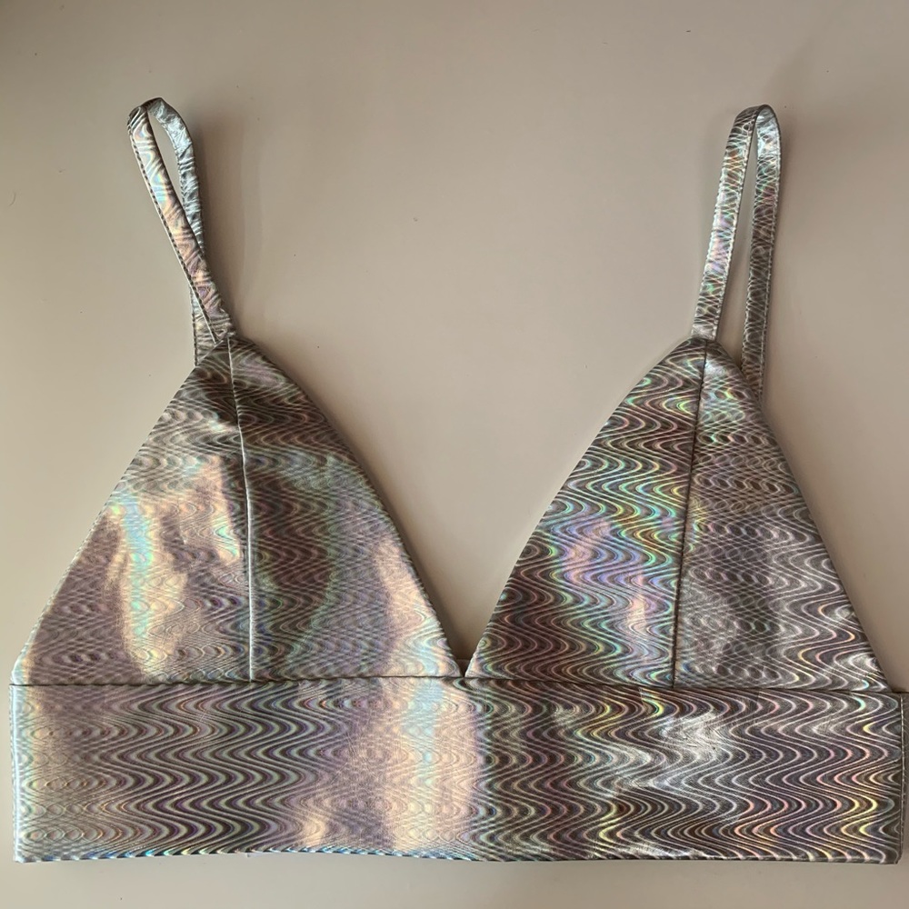 Holographic Bralette Top